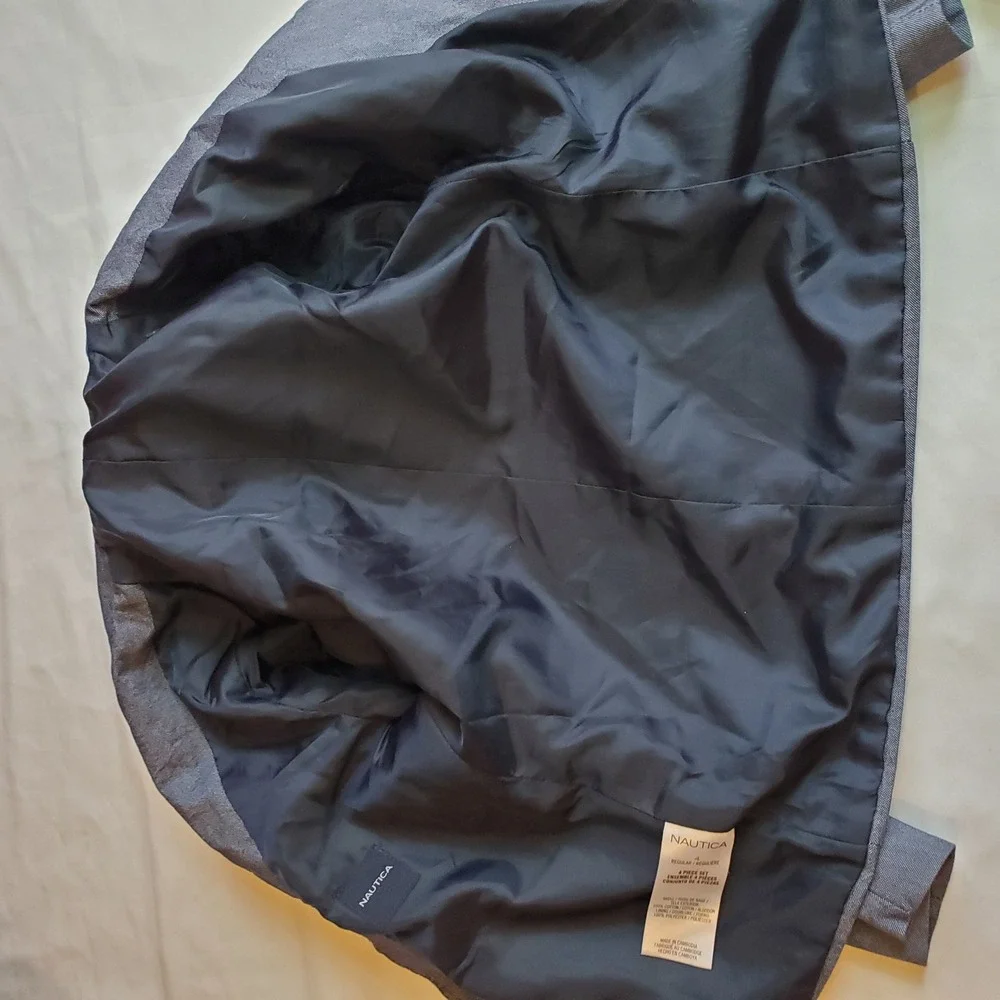 Nautica Kids‎ Boys Blue Chambray Blazer Jacket Size 4